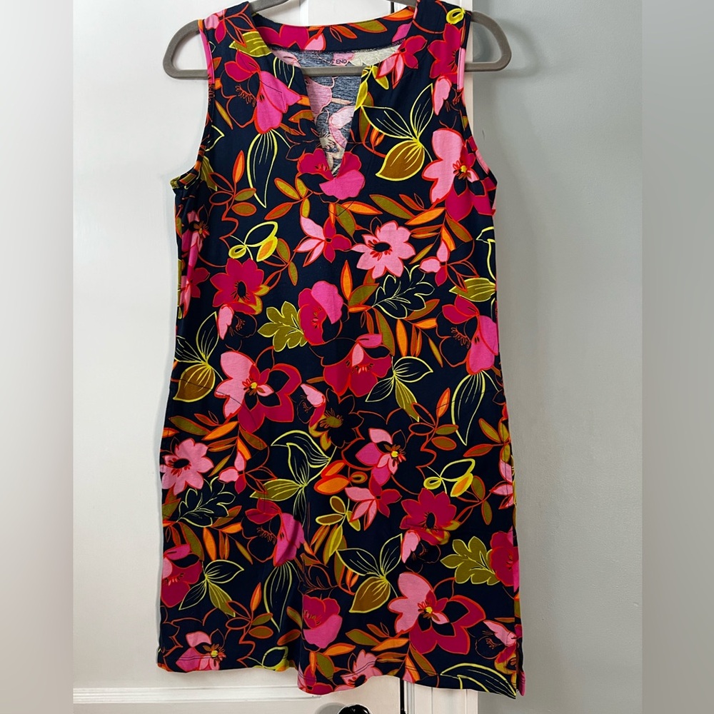 Lands’ End casually tropical cotton dress